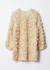 & Other Stories Ruffled Floral Mini Dress In Beige