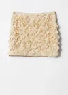 & Other Stories Ruffled Floral Mini Skirt In Beige