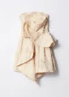 & Other Stories Ruffled Jacquard Mini Dress In White