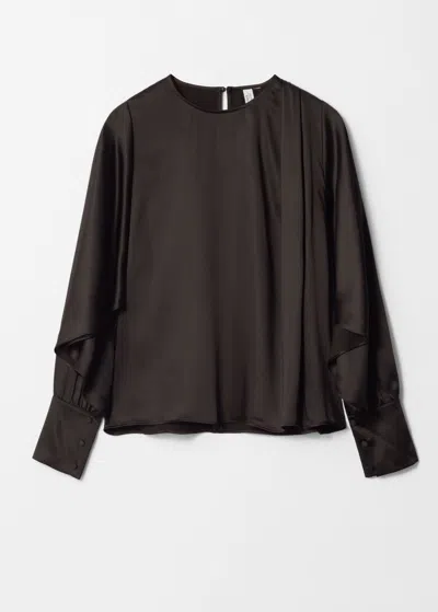 & Other Stories Satin Blouse In Brown