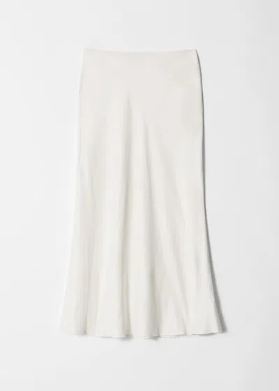 & Other Stories Satin Midi Skirt In Multi