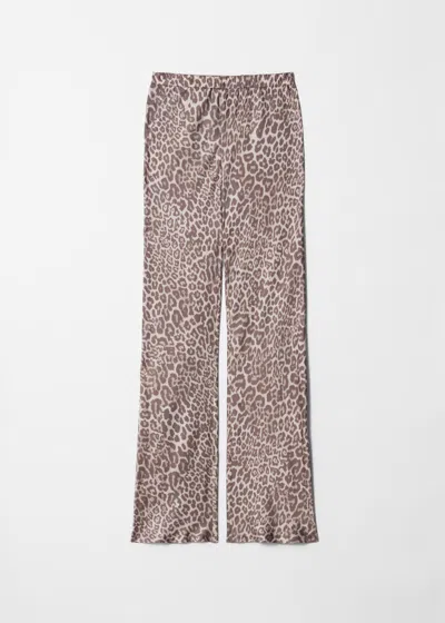 & Other Stories Satin Pull-on Trousers In Beige