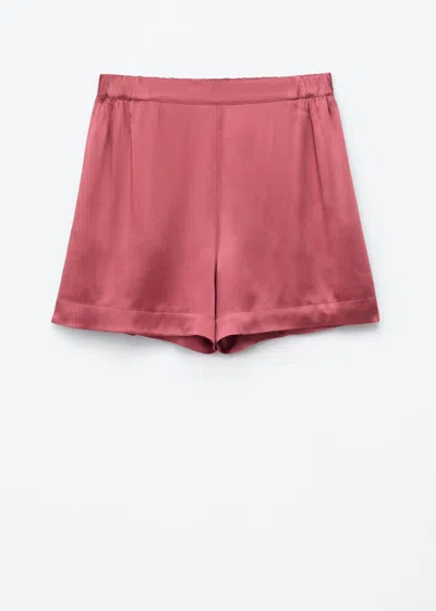 & Other Stories Satin Pull-on Shorts In Pink