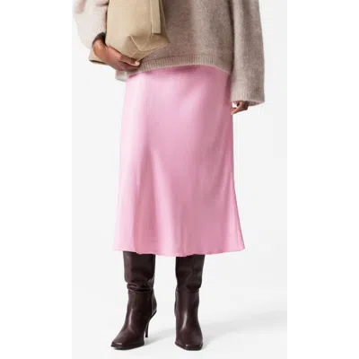 & Other Stories Satin Slip Skirt In Pink Light