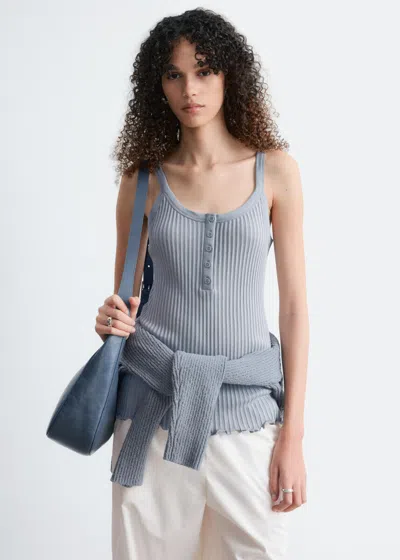 & Other Stories Scalloped Tank Top In Blue