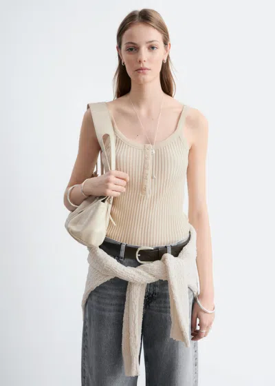 & Other Stories Scalloped Tank Top In Yellow
