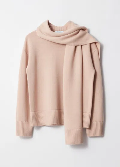 & Other Stories Scarf-detail Wool Jumper In Beige