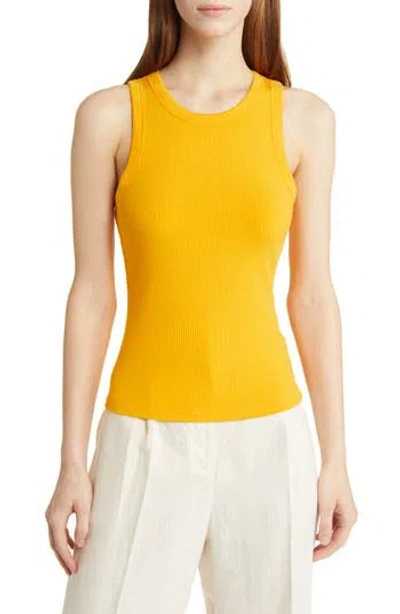& Other Stories Scoop Neck Rib Tank In Yellow