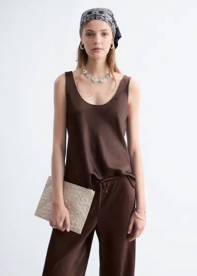 & Other Stories Scoop Neck Tank Top In Brown