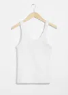 & Other Stories Scoop-neck Tank Top In White