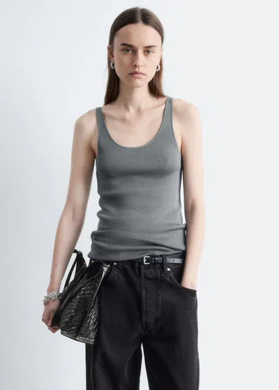 & Other Stories Scoop-neck Tank Top In Gray