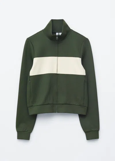 & Other Stories Scuba Zip-up Jacket In Green