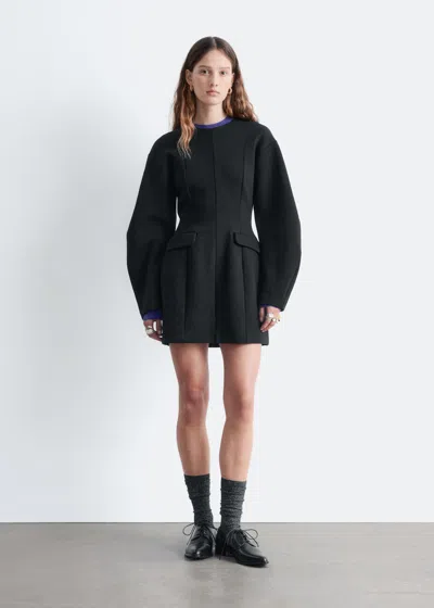 & Other Stories Sculpted Mini Dress In Black