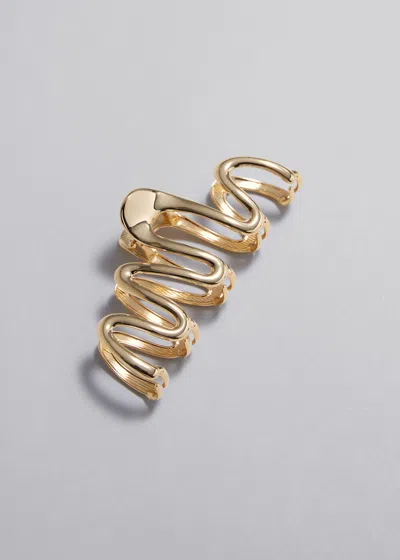 & Other Stories Sculptural Claw Clip In Gold