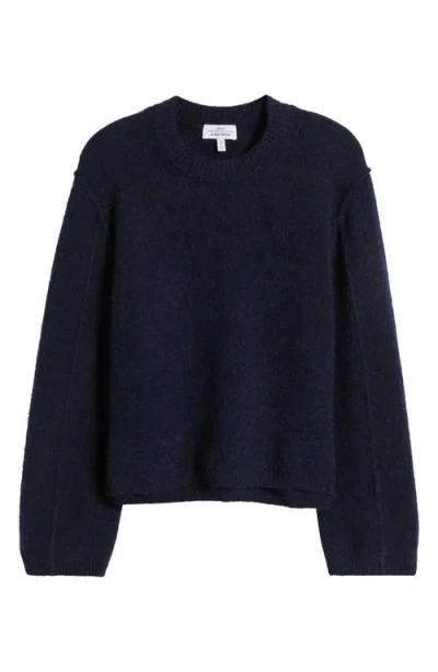 & Other Stories Seam Sleeve Crewneck Sweater In Blue Dark