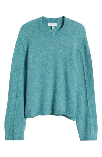 & Other Stories Seam Sleeve Crewneck Sweater In Green Medium Dusty