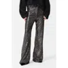 & Other Stories Sequin Flared Pants In Grey Dark