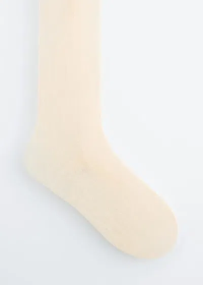 & Other Stories Sheer Lace Tights In Neutral