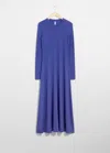 & Other Stories Sheer Maxi Dress In Blue