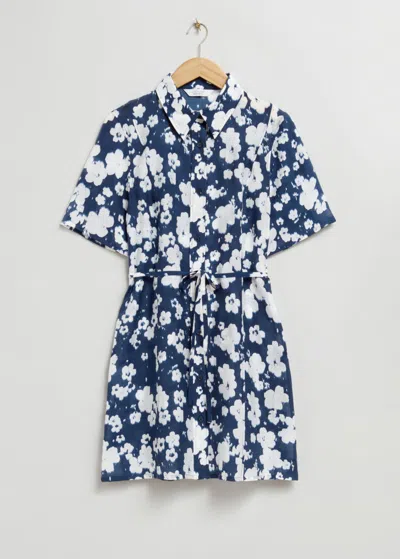 & Other Stories Shirt Dress In Blue