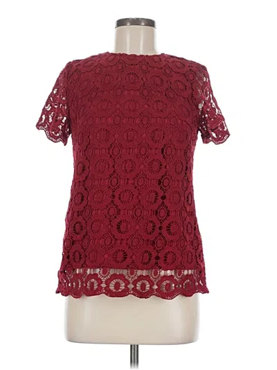 Pre-owned & Other Stories Short Sleeve Blouse In Burgundy