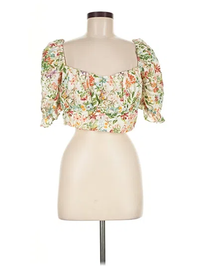Pre-owned & Other Stories Short Sleeve Blouse In Ivory