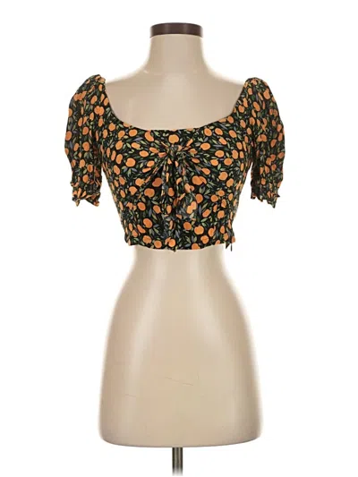 Pre-owned & Other Stories Short Sleeve Blouse In Orange