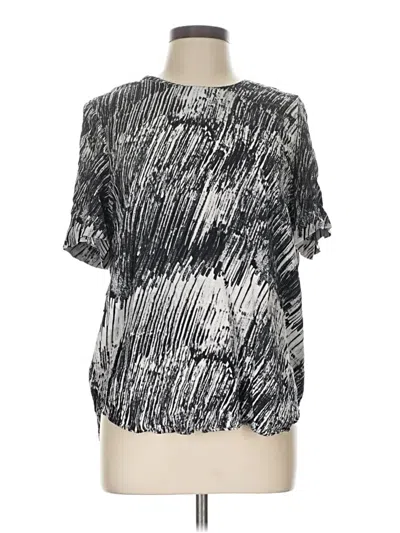 Pre-owned & Other Stories Short Sleeve Blouse In Silver