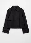 & Other Stories Short Trench Coat Jacket In Black