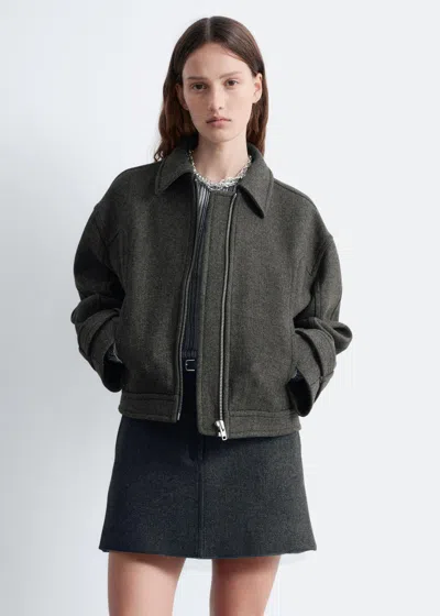 & Other Stories Short Wool Jacket In Gray