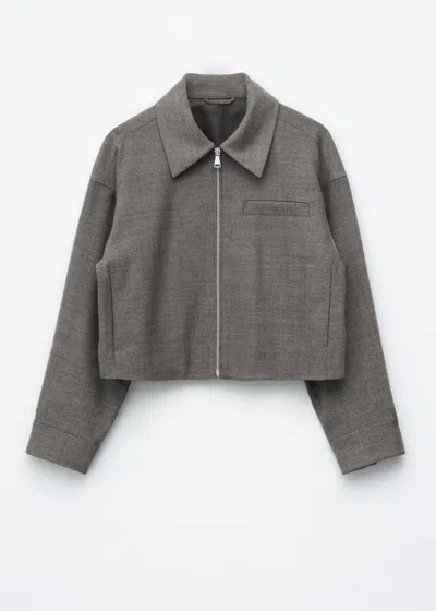 & Other Stories Short Wool Jacket In Gray