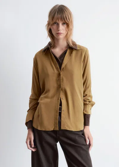 & Other Stories Silk Shirt In Brown