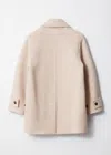 & Other Stories Single-breasted Mid-length Wool Coat In White