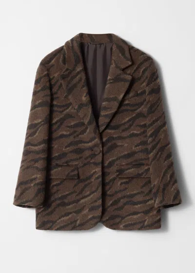 & Other Stories Single-breasted Wool Blazer In Brown