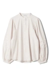 & Other Stories Sissi Embroidered Detail Long Sleeve Button-up Shirt