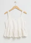 & OTHER STORIES SLEEVELESS BRODERIE ANGLAISE TOP