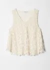 & Other Stories Sleeveless Crochet Top In Neutral