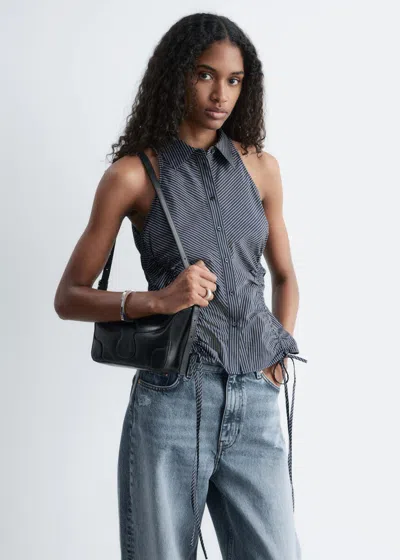 & Other Stories Sleeveless Drawstring Top In Blue