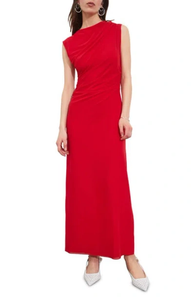 & Other Stories Sleeveless Mesh Dress In Red Bright