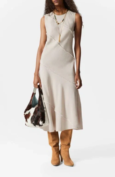 & Other Stories Sleeveless Midi Dress In Beige Dusty Light