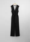 & Other Stories Sleeveless Open-back Jumpsuit In Black