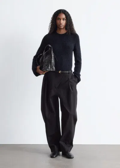 & Other Stories Slim Fit Knitted Sweater In Black