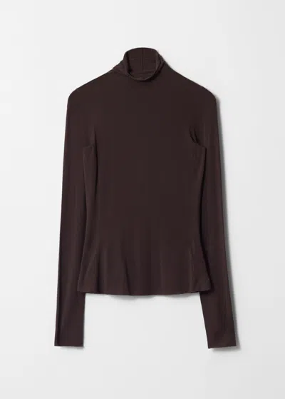 & Other Stories Slim-fit Turtleneck Top In Brown