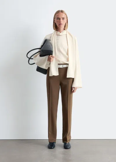 & Other Stories Slim-leg Press-crease Trousers In Brown