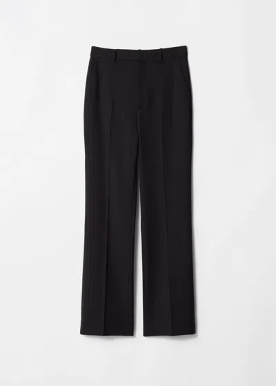 & Other Stories Slim Split-hem Trousers In Black