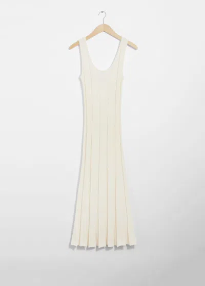& Other Stories Slim Tank Midi Dress In White