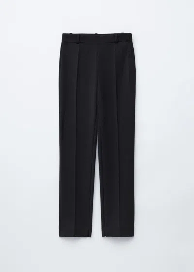 & Other Stories Slim-leg Press-crease Trousers In Black