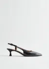 & Other Stories Slingback Leather Pumps In Black