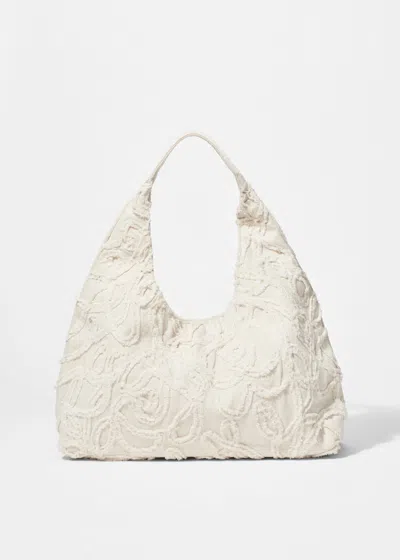 & Other Stories Small Appliquéd Denim Tote Bag In White