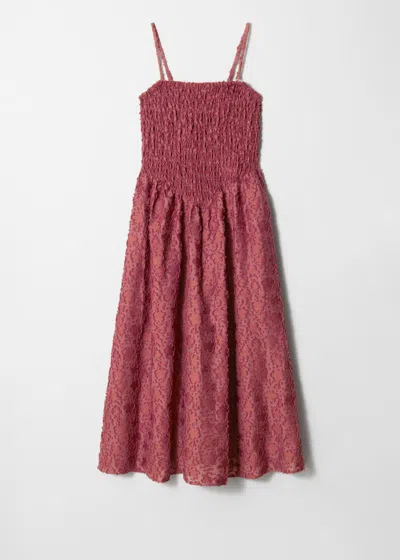 & Other Stories Smock Maxi Dress In Pink